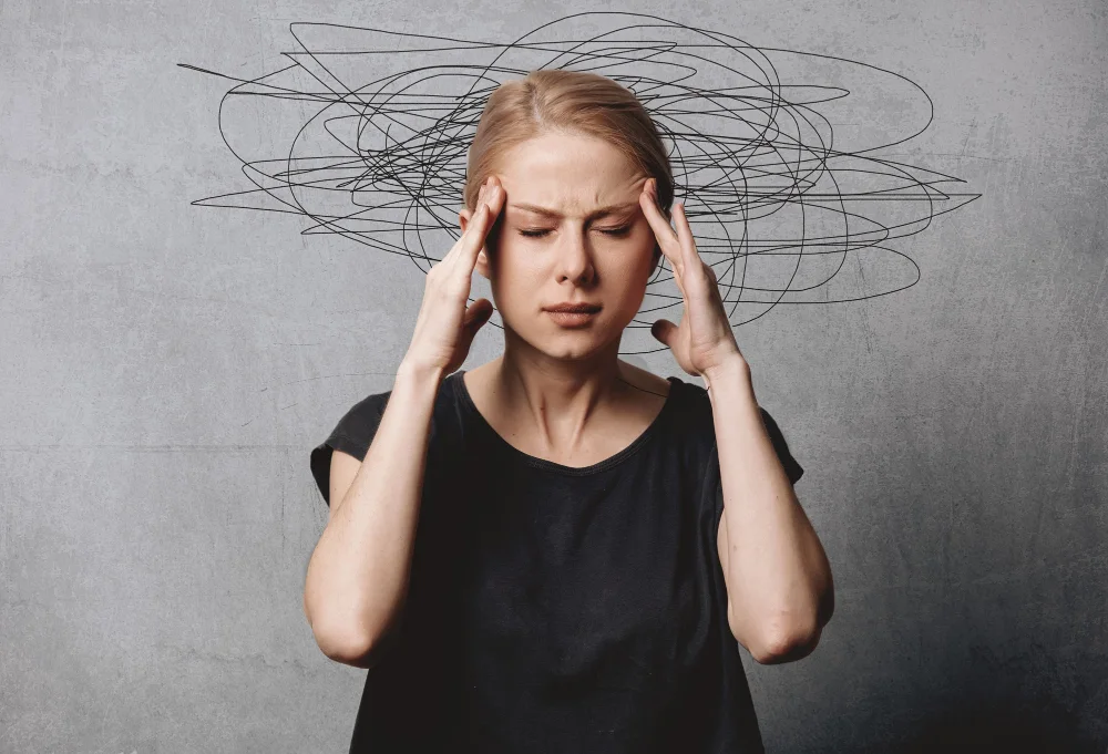 Mujer adulta con Síntomas de Ansiedad